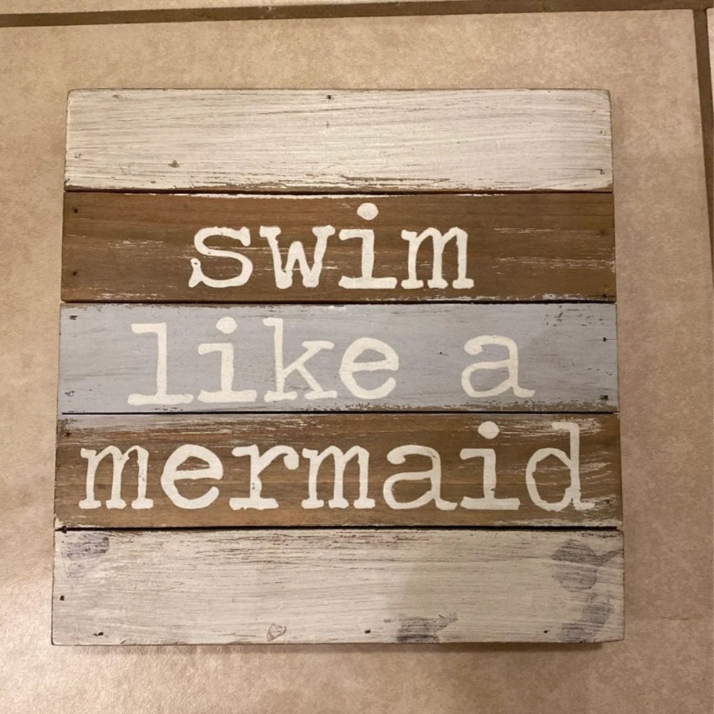 “Swim Like a Mermaid” Wall Art